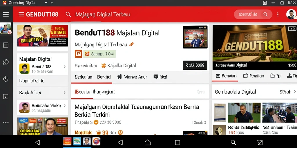 Antarmuka GENDUT188 yang menarik dan informatif untuk membaca berita.