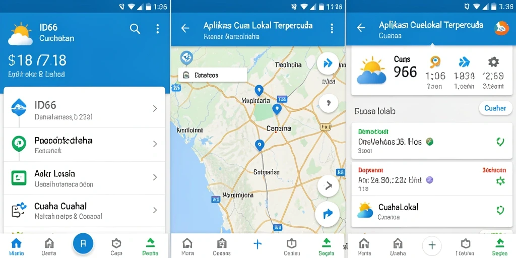 Tampilan antarmuka aplikasi Cuaca Lokal ID66 yang informatif dan menarik.