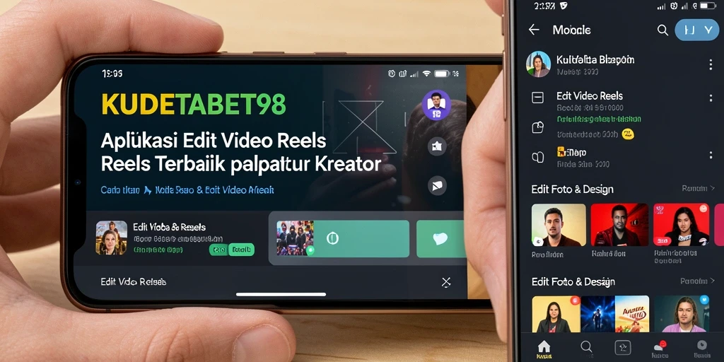 Antarmuka KUDETABET98 untuk Edit Video Reels yang menarik dan mudah digunakan.