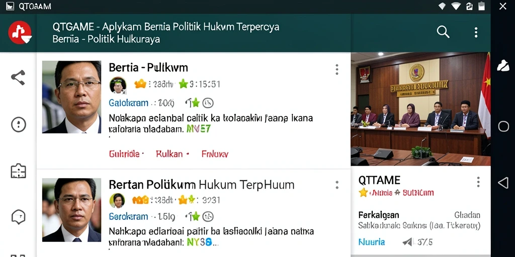 Tampilan antarmuka QTGAME yang informatif dan interaktif.