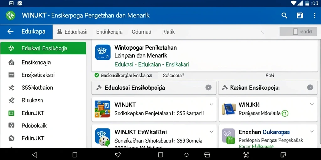 Tampilan antarmuka pengguna WINJKT yang informatif dan menarik.