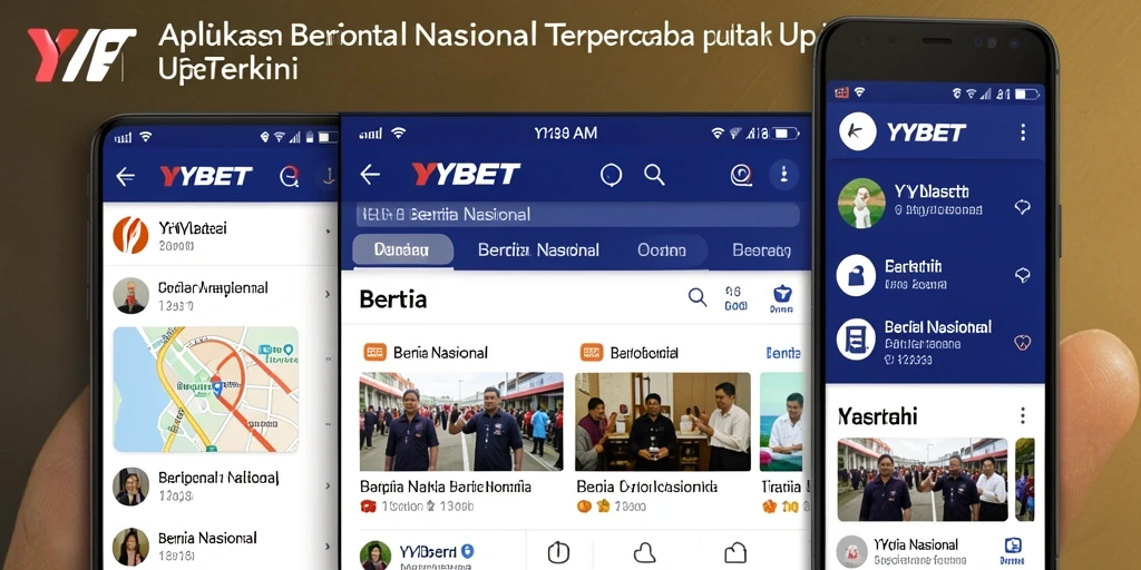 Antarmuka aplikasi YYBET menampilkan berita nasional terkini.